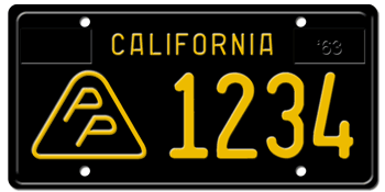 1963-1968 PRESS CALIFORNIA CAR / TRUCK LICENSE PLATE - 6"x12"